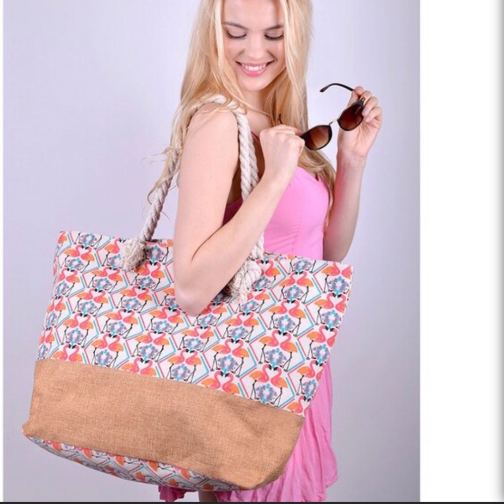 Flamingo Summer Ladies Tote Bags